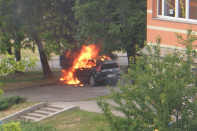 Paliło się auto w Batorym